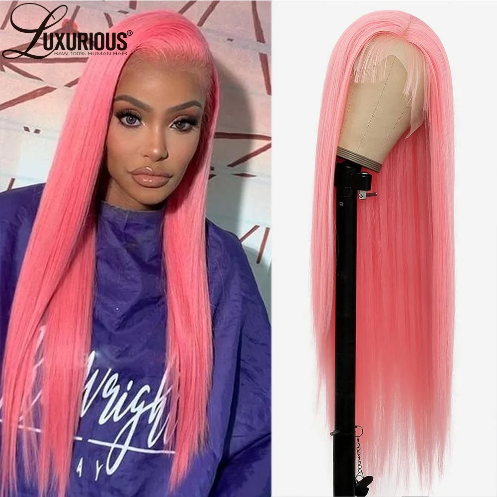 Pink Straight Pre Plucked Lace Frontal Wigs Brazilian Virgin Long Human Hair Wig For Black Women Hd Transparent Front Lace Wigs
Pink Straight Pre Plucked Lace Frontal Wigs Brazilian Virgin Long Human Hair Wig For Black Women Hd Transparent Front Lace Wigs