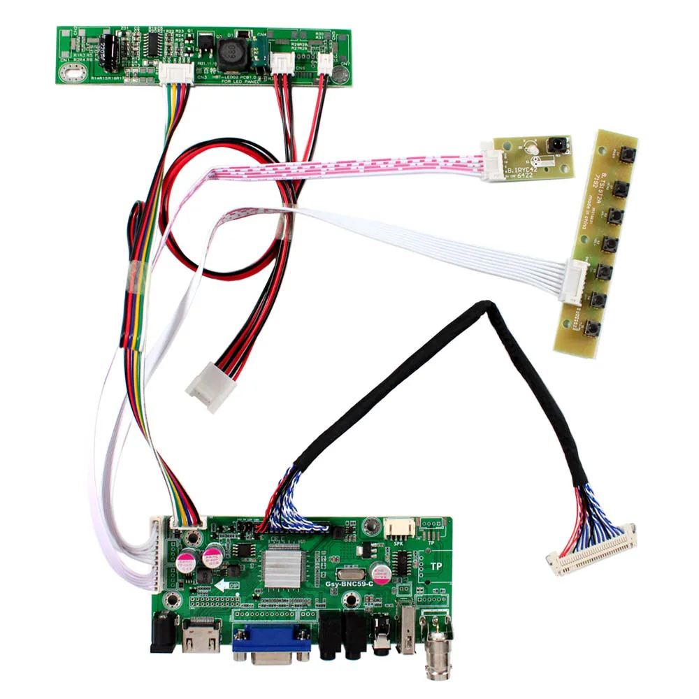 

HD MI+VGA+AV+USB LCD Controller Board VS-V59AV-V1 work for 21.5inch 1920x1080 LCD Screen