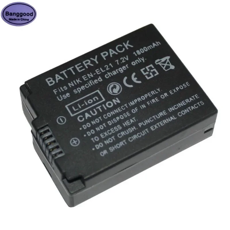 7.2V 1800mAh EN-EL21 ENEL-21 ENEL21 Digital Camera Battery Pack For Nikon 1 V2,1V2,SingleMacro Coolpix A J1
7.2V 1800mAh EN-EL21 ENEL-21 ENEL21 Digital Camera Battery Pack For Nikon 1 V2,1V2,SingleMacro Coolpix A J1