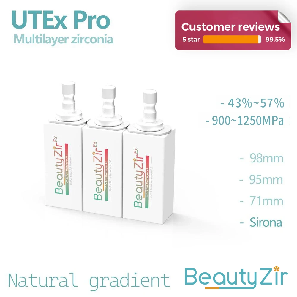 ЦИРКОНИЕВЫЕ блоки UTEx Pro Sirona Cerec, эстетическая многослойная Ультрапрозрачная высокопрочная
ЦИРКОНИЕВЫЕ блоки UTEx Pro Sirona Cerec, эстетическая многослойная Ультрапрозрачная высокопрочная