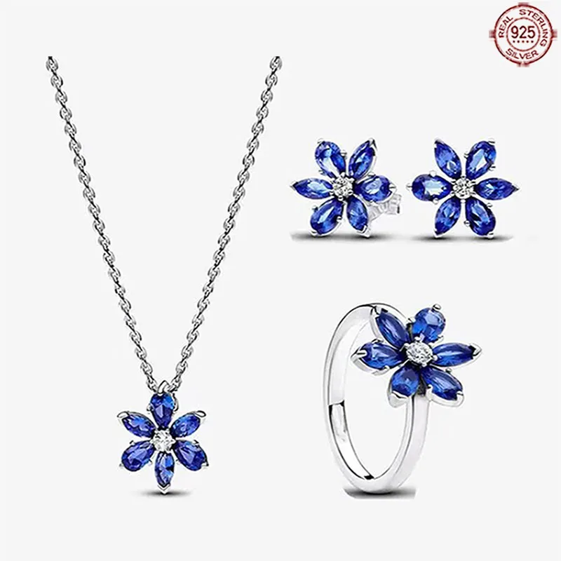 Blue Snowflake Series Shining Gemstone Women's Ring Necklace Bracelet Fit Original Design Jewelry Three Piece Set Holiday Gifts
Blue Snowflake Series Shining Gemstone Women's Ring Necklace Bracelet Fit Original Design Jewelry Three Piece Set Holiday Gifts