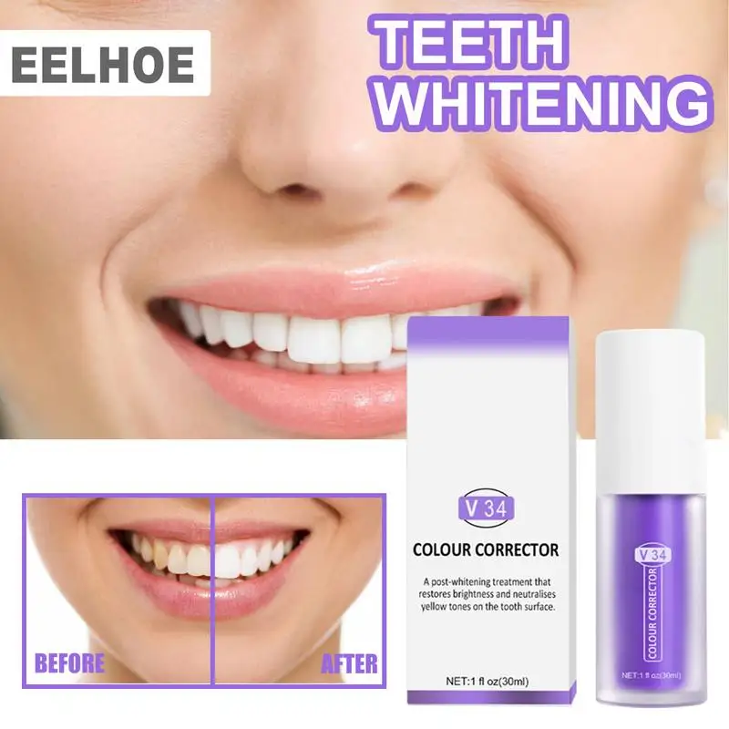 V34 Teeth Whitening Toothpaste Tooth Colour Corrector 30ml Enamel Care Toothpaste Intensive Stain Removal Reduce Yellowing
V34 Teeth Whitening Toothpaste Tooth Colour Corrector 30ml Enamel Care Toothpaste Intensive Stain Removal Reduce Yellowing