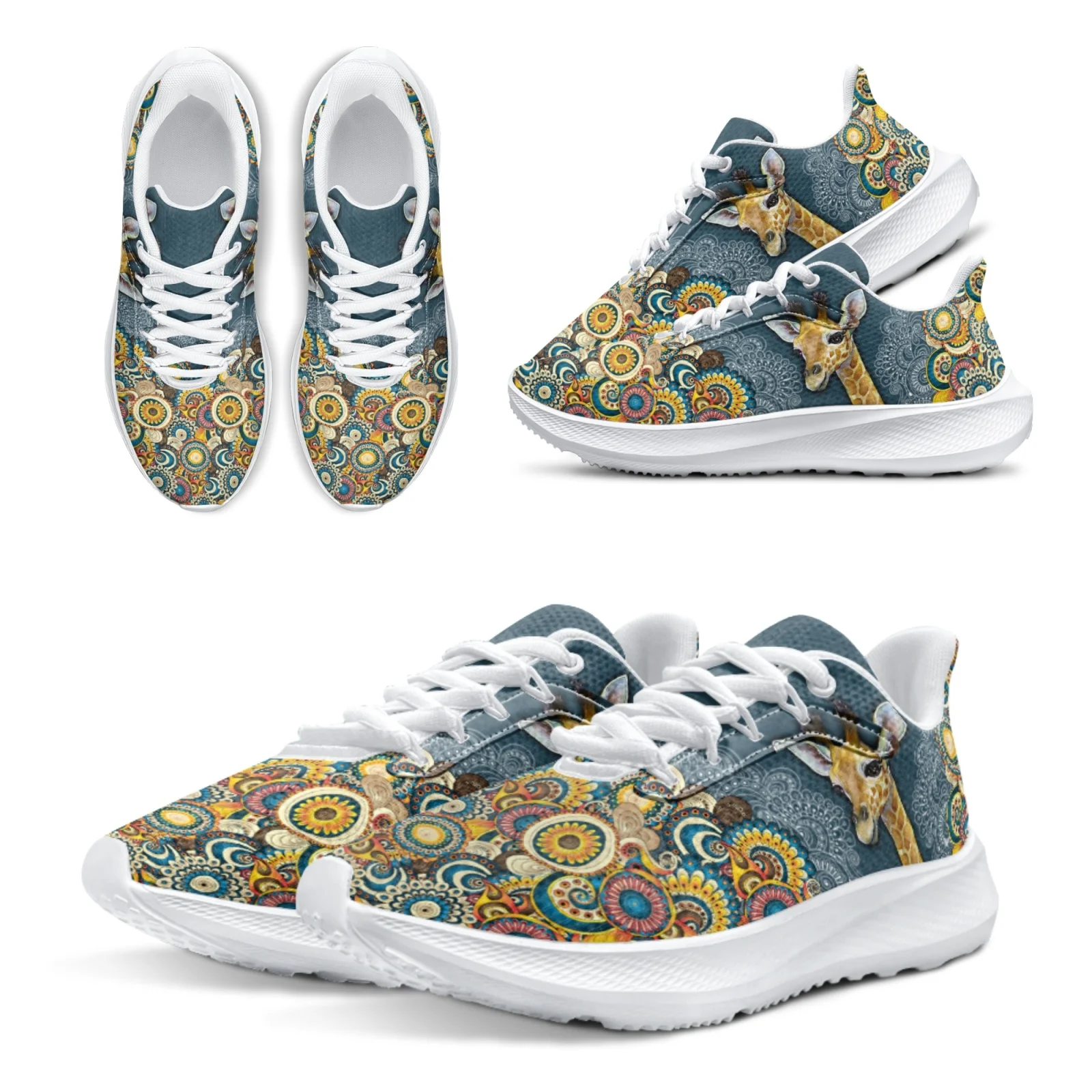 INSTANTARTS Hot Selling Bohemian Giraffe Running Shoes Boho Animal Print Women's Shoes Comfortable Casual Sneakers Zapatos Mujer
INSTANTARTS Hot Selling Bohemian Giraffe Running Shoes Boho Animal Print Women's Shoes Comfortable Casual Sneakers Zapatos Mujer