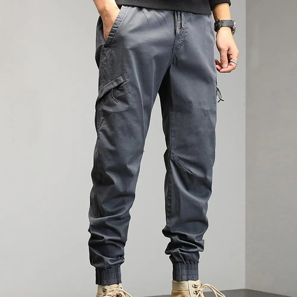Men Trousers Breathable Mid Waist Men's Cargo Pants with Elastic Drawstring Ankle-banded Loose Fit Multiple Pockets Elastic
Men Trousers Breathable Mid Waist Men's Cargo Pants with Elastic Drawstring Ankle-banded Loose Fit Multiple Pockets Elastic
