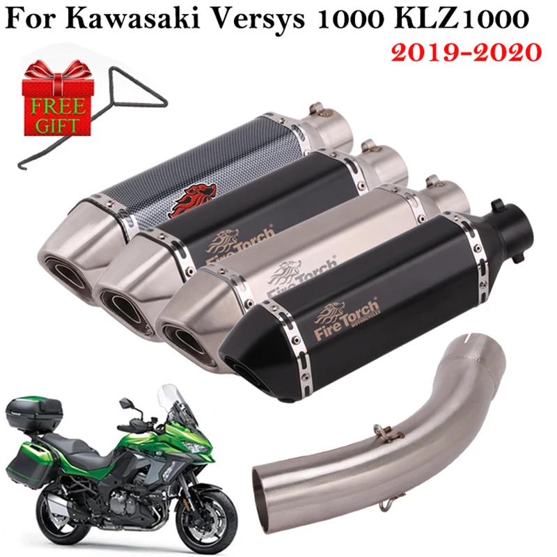 

Slip On For Kawasaki Versys 1000 KLZ1000 2019 2020 Modify Middle Link Pipe Motorcycle Exhaust Pipe Systems Escape 51mm Muffler