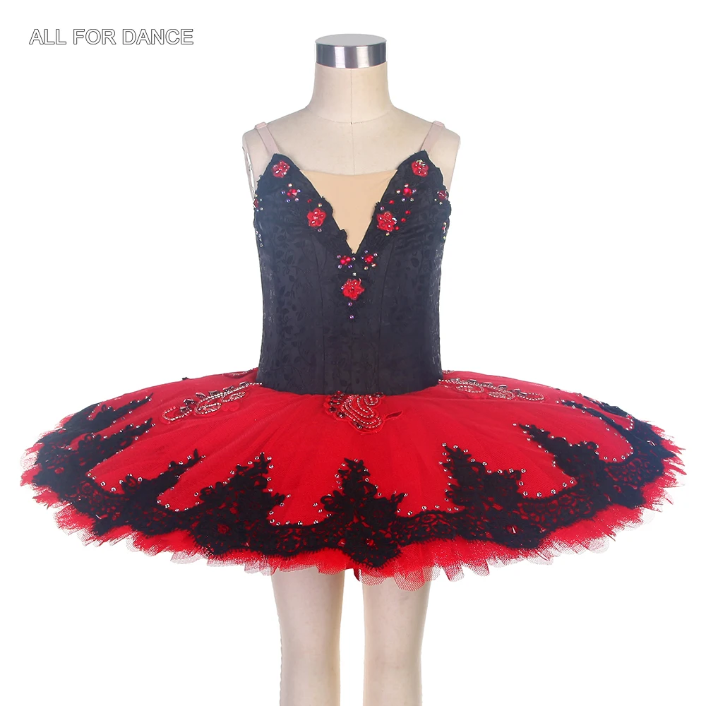 

B22008 Black&Red Professional Pancake Tutu Girl&Women Ballet Costume Dance Tutu For Ballet Competition Or Dance Performance