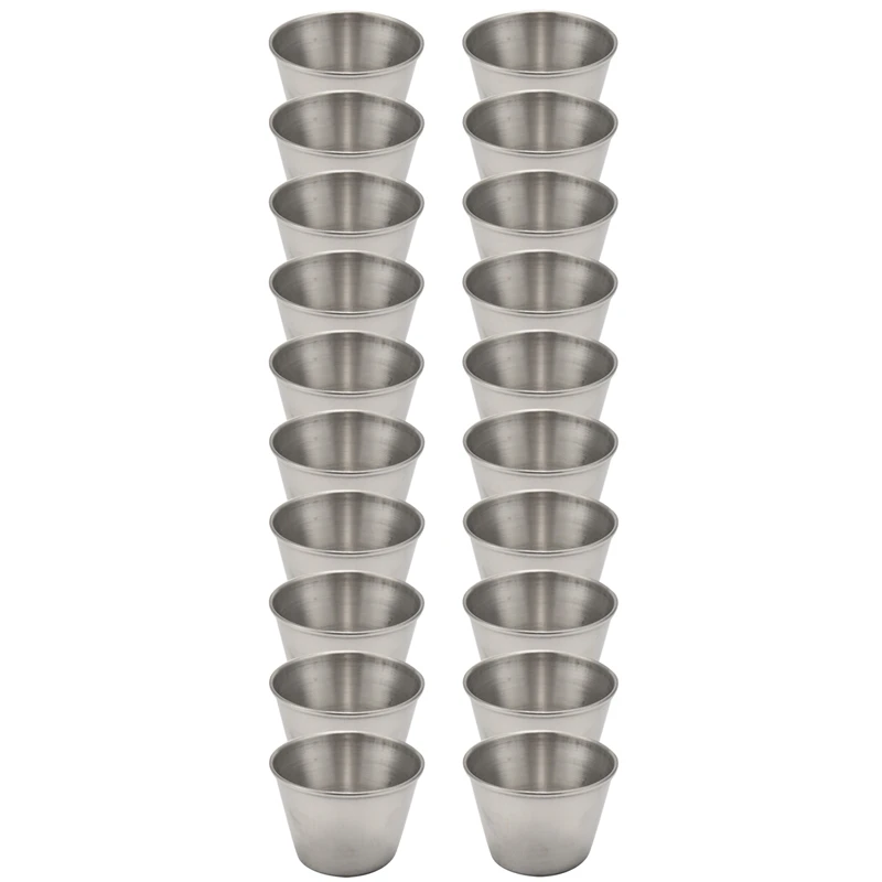 New-20 Pack Stainless Steel Sauce Cups,Dipping Sauce Cup,Individual Condiment Cups, Portion Cups For Any Sauce-Dipping
New-20 Pack Stainless Steel Sauce Cups,Dipping Sauce Cup,Individual Condiment Cups, Portion Cups For Any Sauce-Dipping
