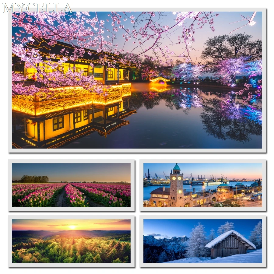 Landscape Diamond Painting 5D Diy Diamond Embroidery Decoration Sunset And Tulips On The Wall Full Square home decor
Landscape Diamond Painting 5D Diy Diamond Embroidery Decoration Sunset And Tulips On The Wall Full Square home decor