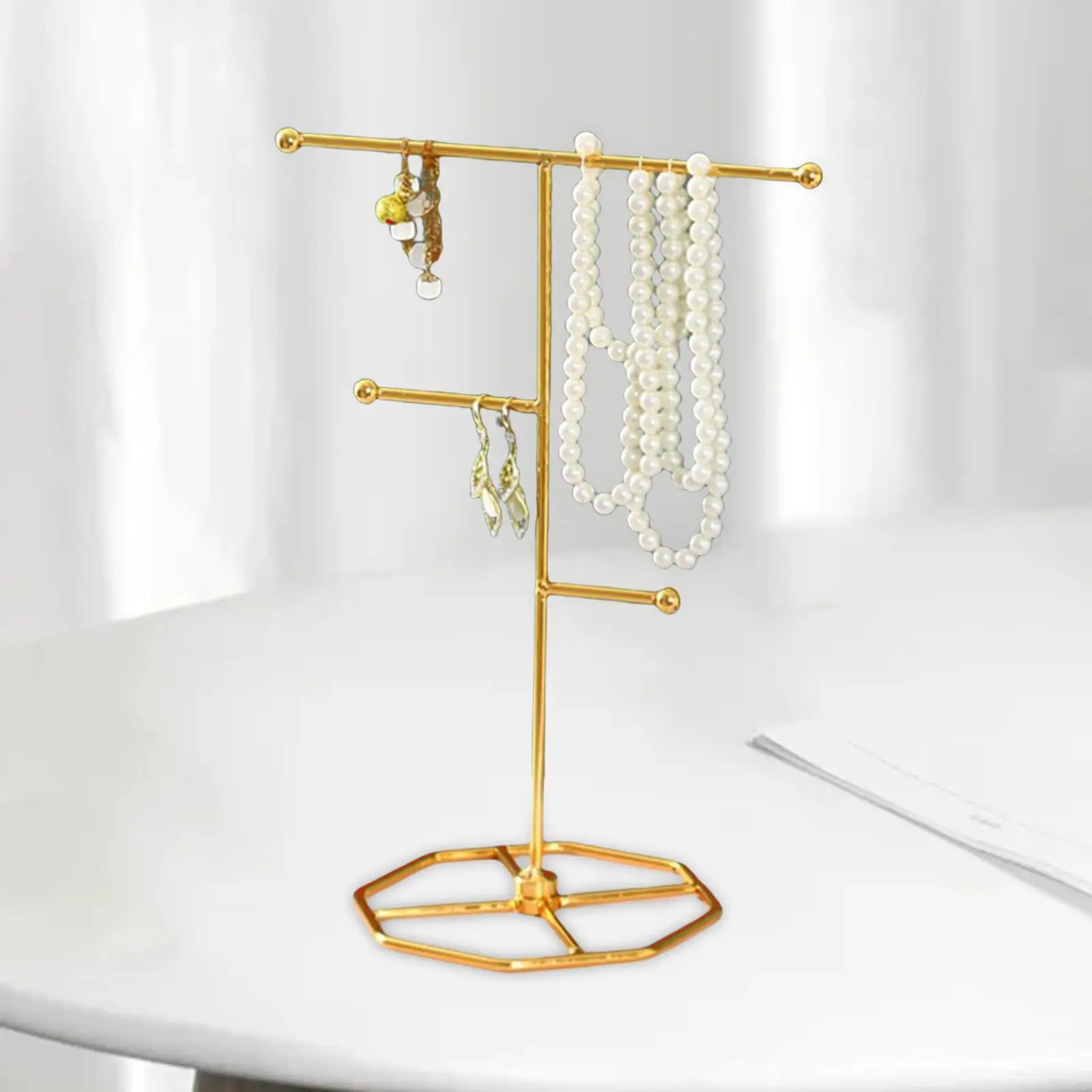 Jewelry Organizer Necklace Holder Durable Storage Rack Earring Display Stand for Closet Tabletop Ear Hook Bracelet Keychain
Jewelry Organizer Necklace Holder Durable Storage Rack Earring Display Stand for Closet Tabletop Ear Hook Bracelet Keychain