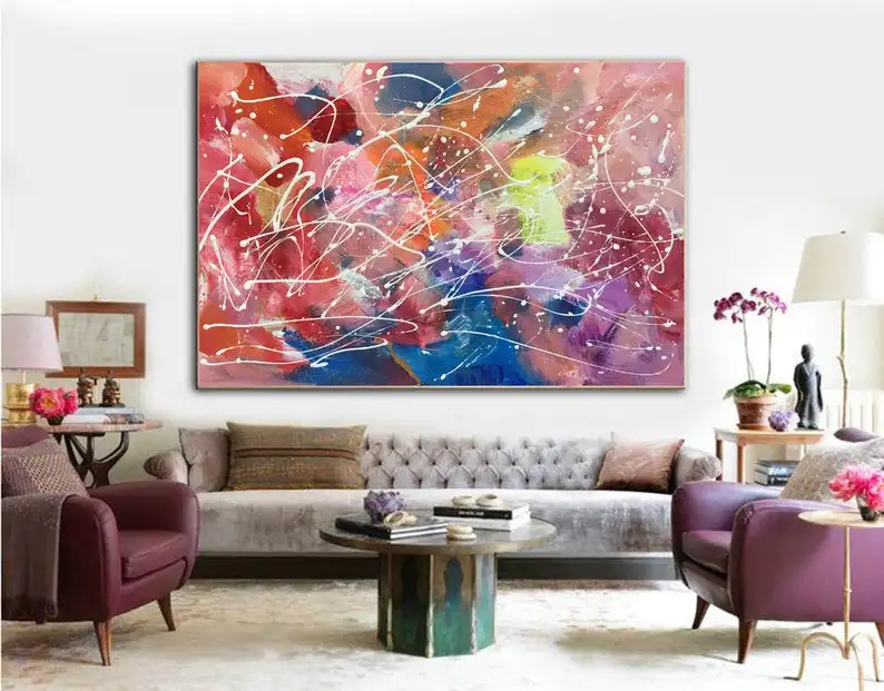 Bedroom painting,Jackson Pollock style Abstract painting ,Original Large Canvas BIG Painting Oversize Painting,Hand Made Wall Ar
Bedroom painting,Jackson Pollock style Abstract painting ,Original Large Canvas BIG Painting Oversize Painting,Hand Made Wall Ar