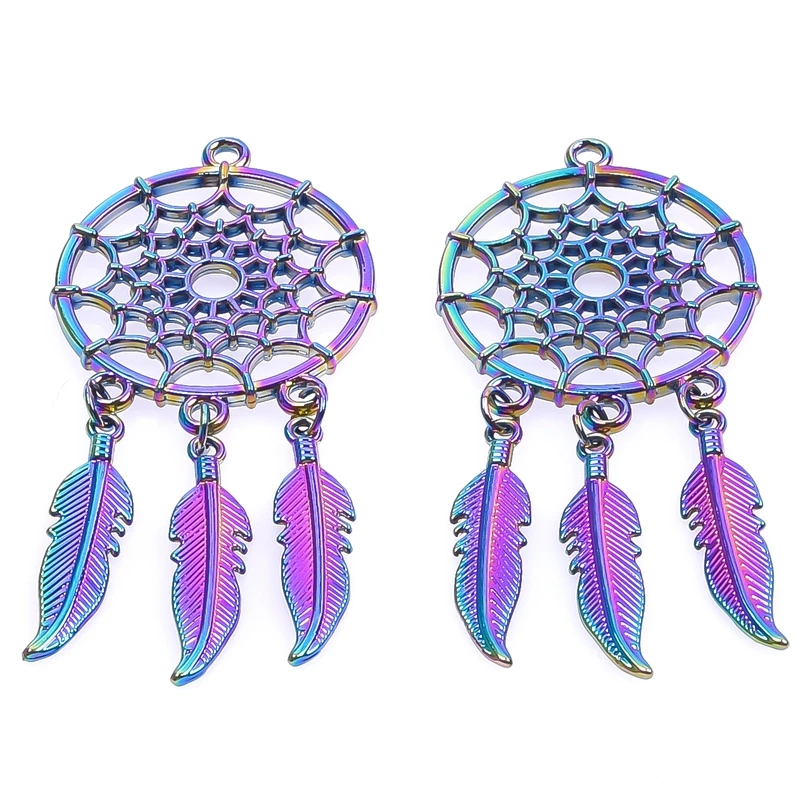 2pcs/Lot Rainbow Dream Catcher Charms For Jewelry Making Supplies Metal Filigree DIY Necklace Earrings Charm Pendant Accessories
2pcs/Lot Rainbow Dream Catcher Charms For Jewelry Making Supplies Metal Filigree DIY Necklace Earrings Charm Pendant Accessories