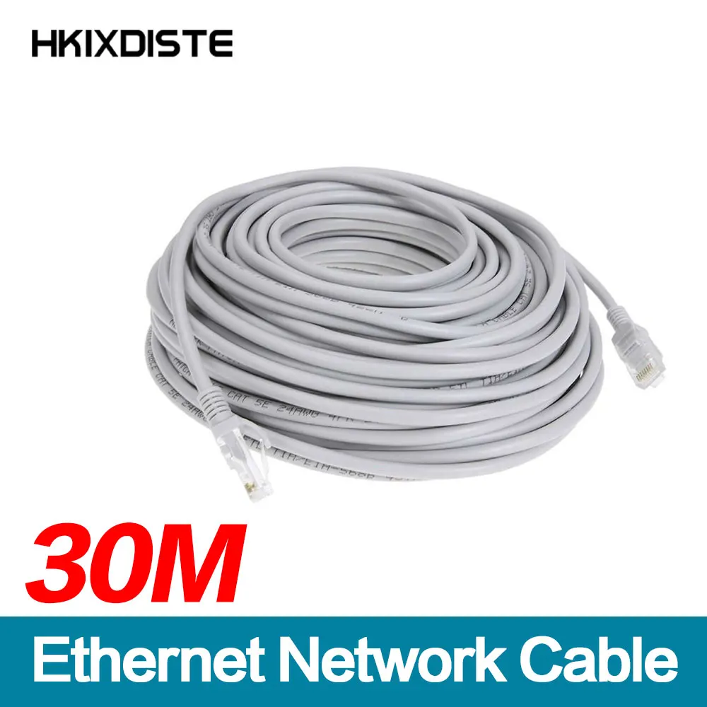 

30M 98ft Cat5 Ethernet Network Cable RJ45 Patch Outdoor Waterproof LAN Cable Wires For CCTV POE IP Camera System