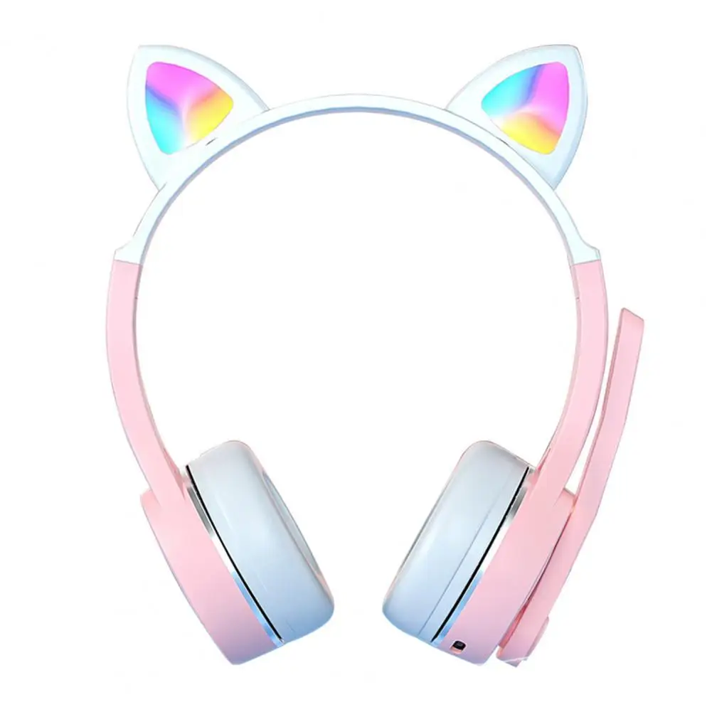 Children Bluetooth Headphone Over Ear Support TF Card RGB Flash Light Cute Cat Ear Wireless Gamer Headset with Sticker Earphones
Children Bluetooth Headphone Over Ear Support TF Card RGB Flash Light Cute Cat Ear Wireless Gamer Headset with Sticker Earphones