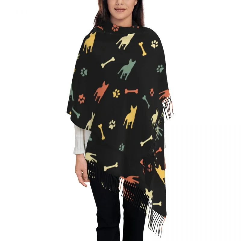 Fashion Bull Terrier Retro Tassel Scarf Women Winter Warm Shawls Wraps Female Dog Puppy Scarves
Fashion Bull Terrier Retro Tassel Scarf Women Winter Warm Shawls Wraps Female Dog Puppy Scarves