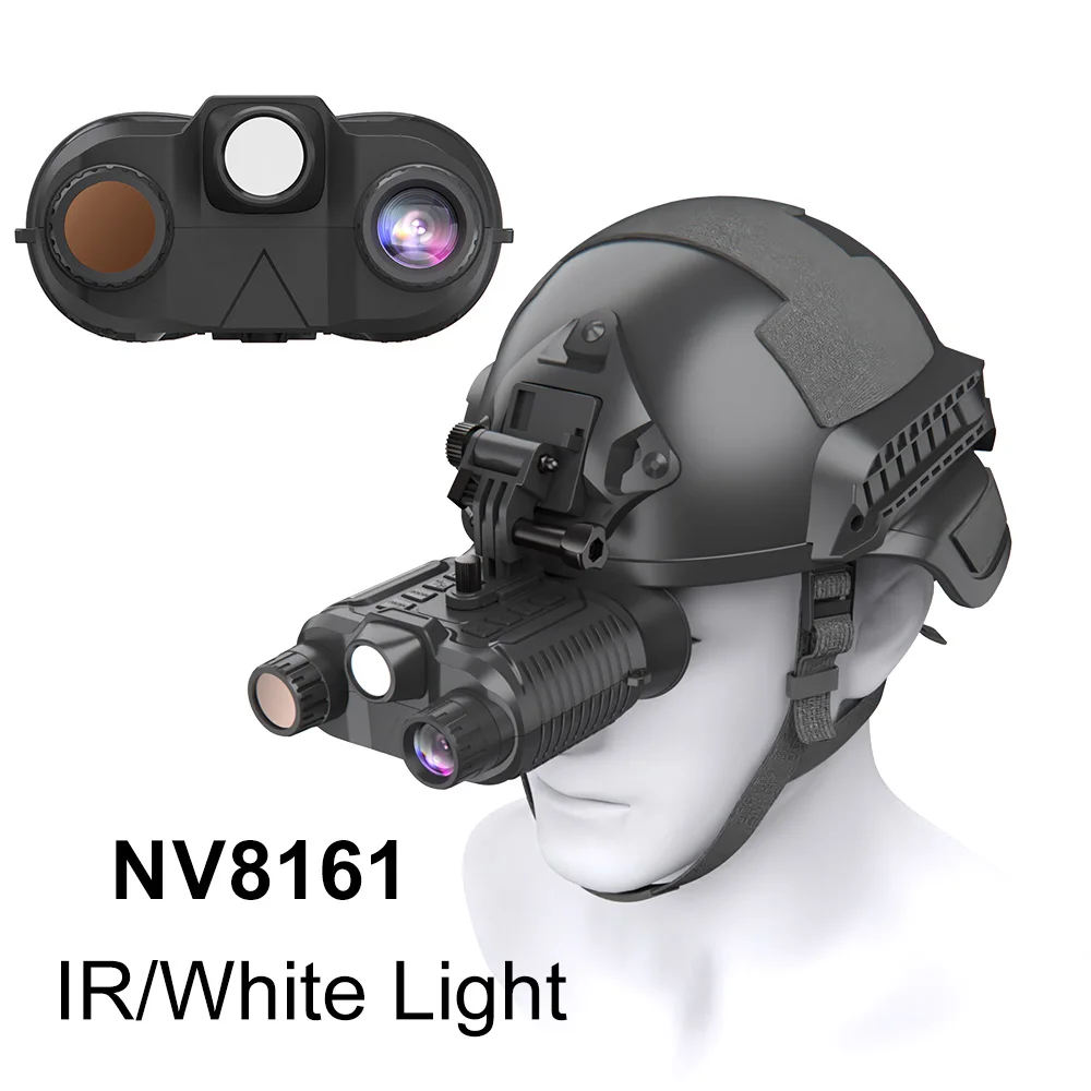 

Бинокль ночного видения NV8161, инфракрасный/белый цвет, цифровой, с креплением на голову, для охоты, кемпинга, со встроенным аккумулятором