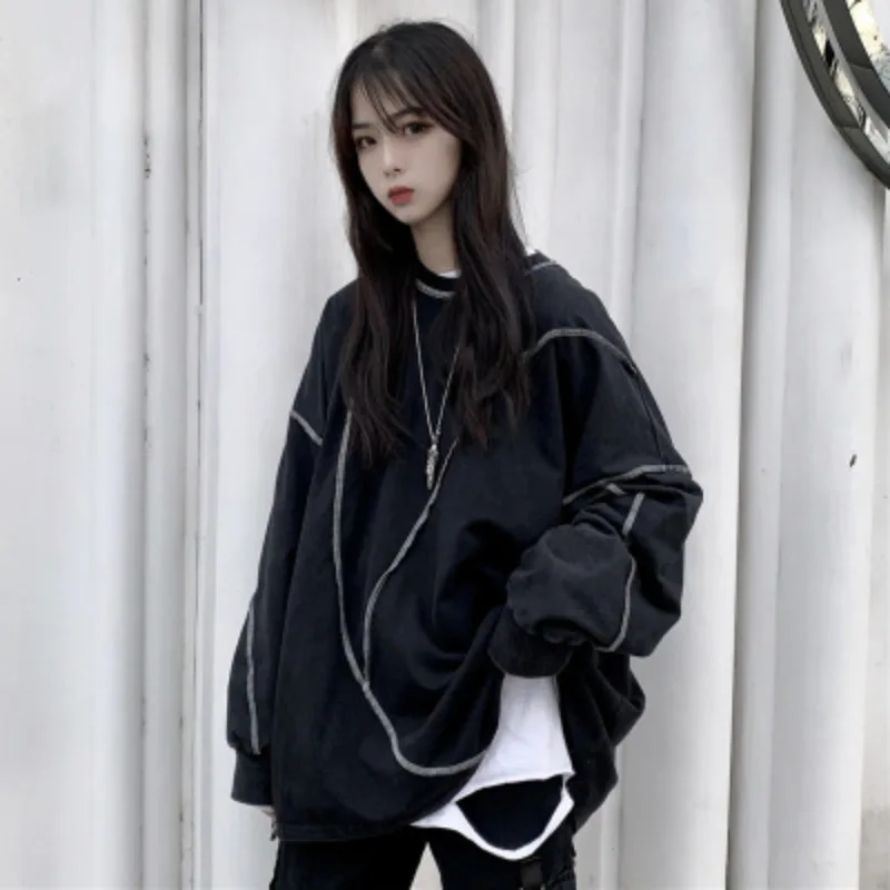 New Harajuku Sweatshirt Women Bf Style Black Tops Teens Sweatshirts Autumn Hip-Hop All-Match Daily Women Streetwear Pullover
New Harajuku Sweatshirt Women Bf Style Black Tops Teens Sweatshirts Autumn Hip-Hop All-Match Daily Women Streetwear Pullover