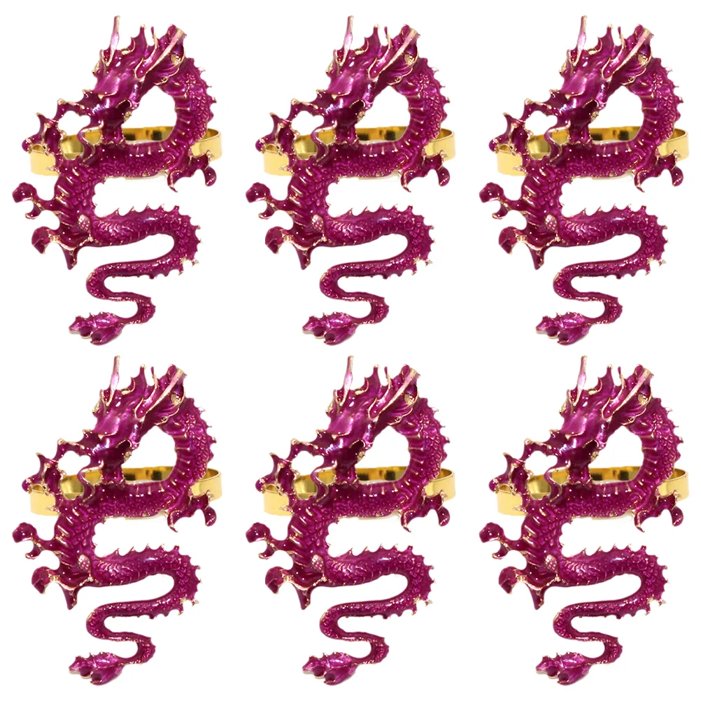 6Pcs Year of Dragon Napkin Holders New Year Party Napkin Buckles Serviette Buckle
6Pcs Year of Dragon Napkin Holders New Year Party Napkin Buckles Serviette Buckle