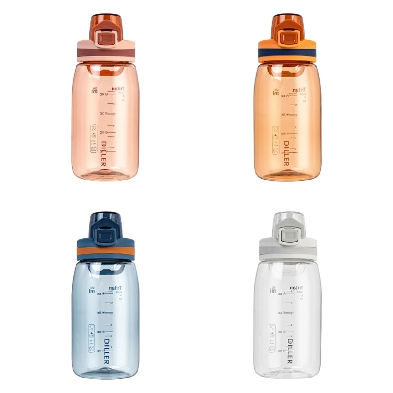 

Plastic Water Cup Outdoor Sport Water Bottle Juice Water Mugs Travel With Scale Mugs 550ML Leakproofs Drinking Bottle