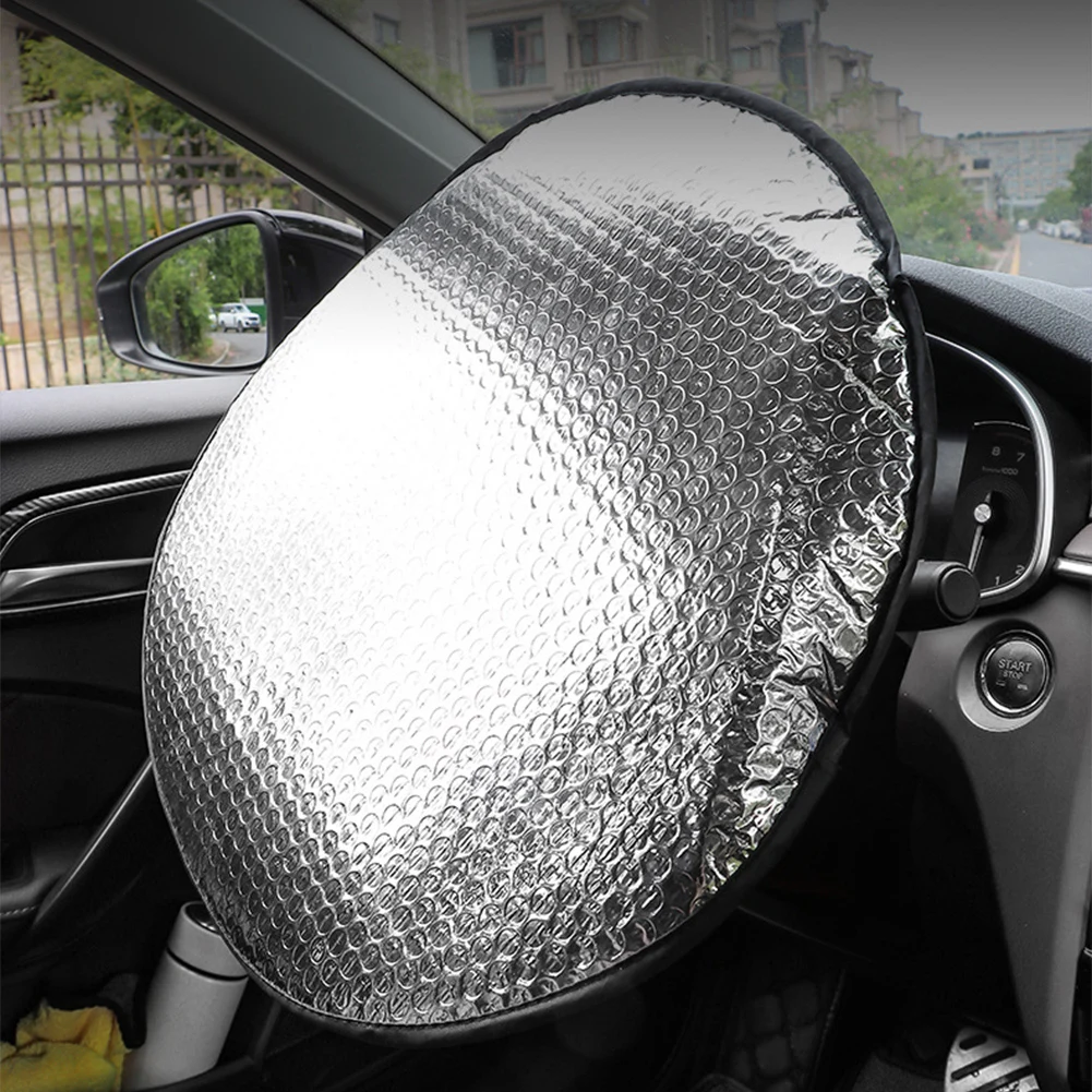 15-Inch Car Steering Wheel Cover Sun Shade 3-Layer Aluminum Foil Sun Protection Anti-UV Steering Wheel Cover Interior Accessorie
15-Inch Car Steering Wheel Cover Sun Shade 3-Layer Aluminum Foil Sun Protection Anti-UV Steering Wheel Cover Interior Accessorie