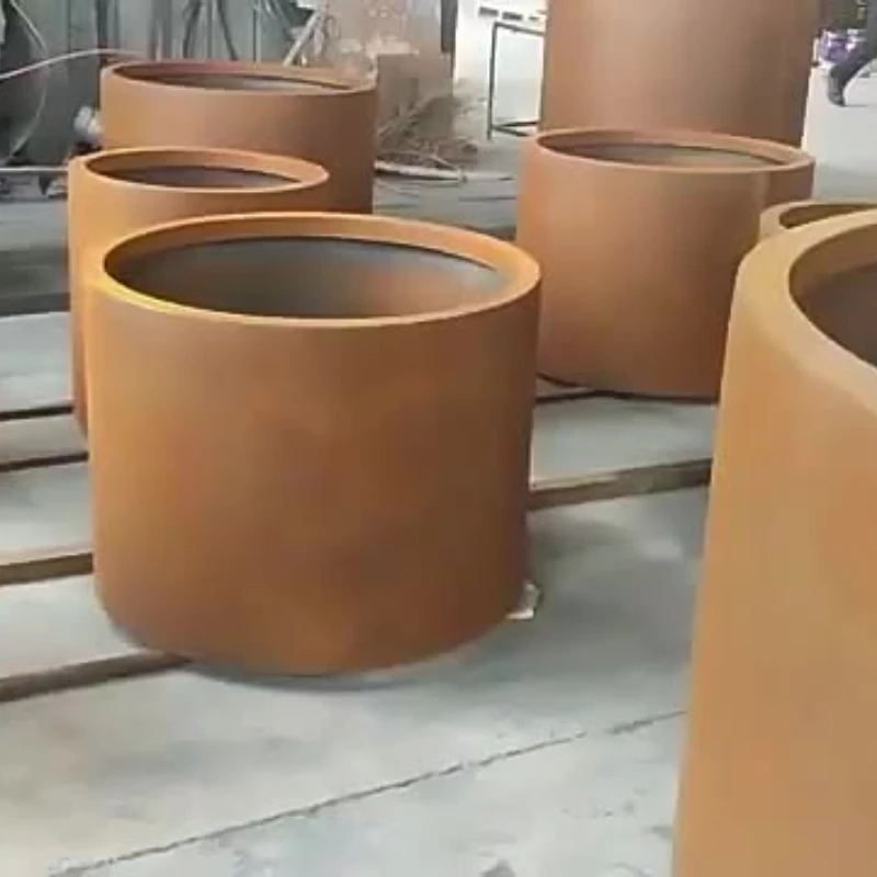 China Quality Manufacturer Corten Steel Metallic Series Corten Steel Planter Box Corten Flower Pot
China Quality Manufacturer Corten Steel Metallic Series Corten Steel Planter Box Corten Flower Pot