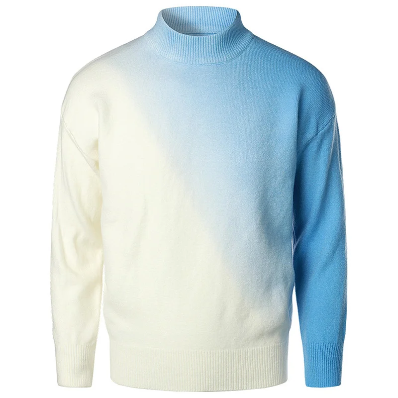 New Autumn and Winter Youth Knitted Sweater High-neck Pullover Bottoming Shirt Fashion Gradient Sweater
New Autumn and Winter Youth Knitted Sweater High-neck Pullover Bottoming Shirt Fashion Gradient Sweater