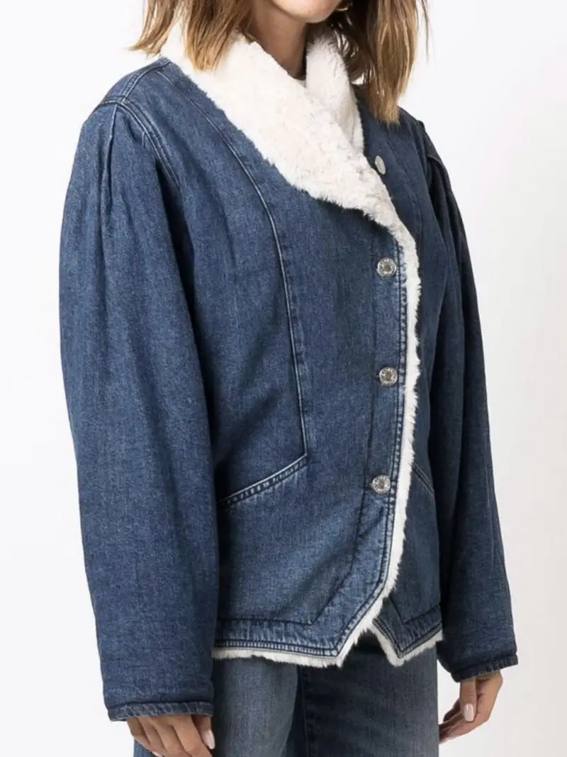 Denim Coat Women's 2023 Autumn/Winter New Design Feel Thickened Pure Cotton Warm V-Neck Long Sleeve Casual Denim Jacket Coat
Denim Coat Women's 2023 Autumn/Winter New Design Feel Thickened Pure Cotton Warm V-Neck Long Sleeve Casual Denim Jacket Coat