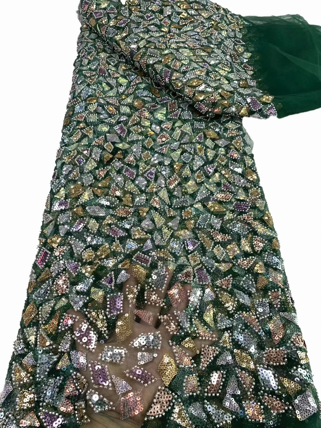 Europe and the United States fashion sequin bead tube lace net fabric, fine sequin wedding dress party dress sewing fabrics
Europe and the United States fashion sequin bead tube lace net fabric, fine sequin wedding dress party dress sewing fabrics