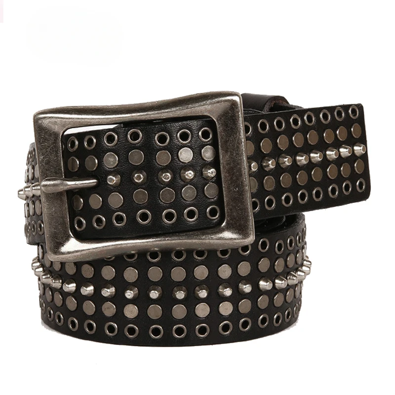 3.4CM Genuine Leather Cowboy Belt Buckle Vintage Metal Rivet Punk Belts for Men Cross Rock Jeans Belt Homme Designer Belt
3.4CM Genuine Leather Cowboy Belt Buckle Vintage Metal Rivet Punk Belts for Men Cross Rock Jeans Belt Homme Designer Belt