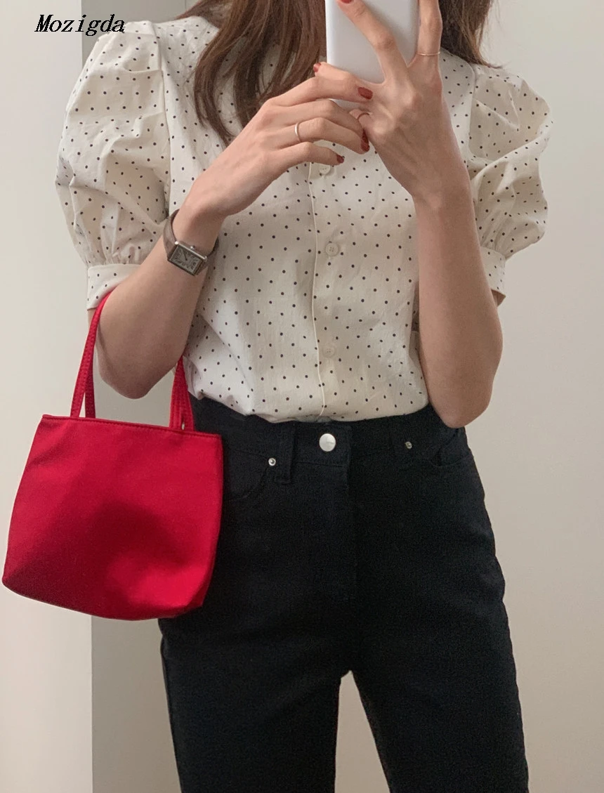 Puff Sleeve Shirt Women Korean Fashion Polka Dot Sweet Casual All-match Simple New Design Ins Cozy College Summer Female White
Puff Sleeve Shirt Women Korean Fashion Polka Dot Sweet Casual All-match Simple New Design Ins Cozy College Summer Female White