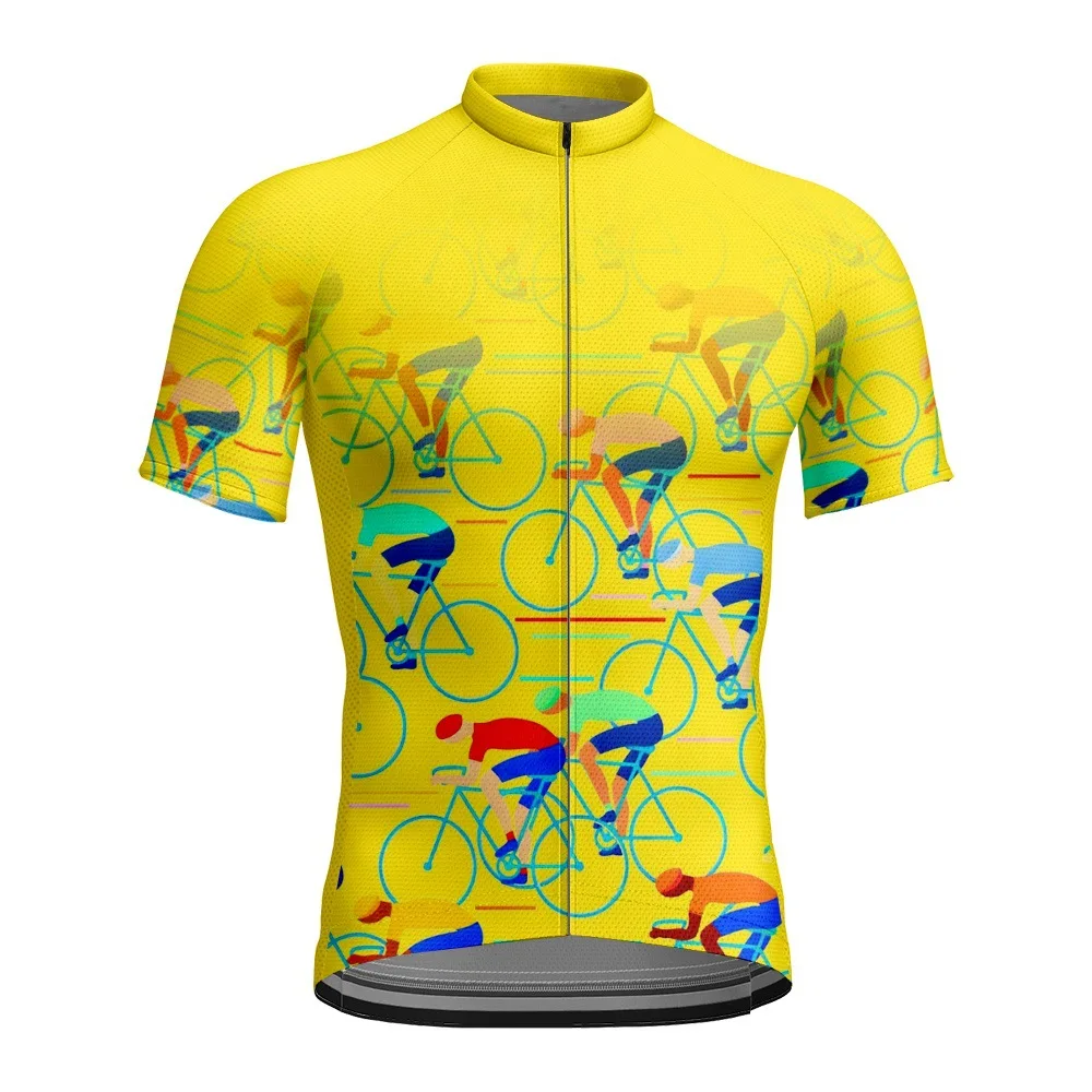Mens Road Bike Cycling Jersey Short Sleeve Tops Summer Pro Bicycle Clothes Funny Cycle Wear Polyester and Quick-Drying Fabric
Mens Road Bike Cycling Jersey Short Sleeve Tops Summer Pro Bicycle Clothes Funny Cycle Wear Polyester and Quick-Drying Fabric