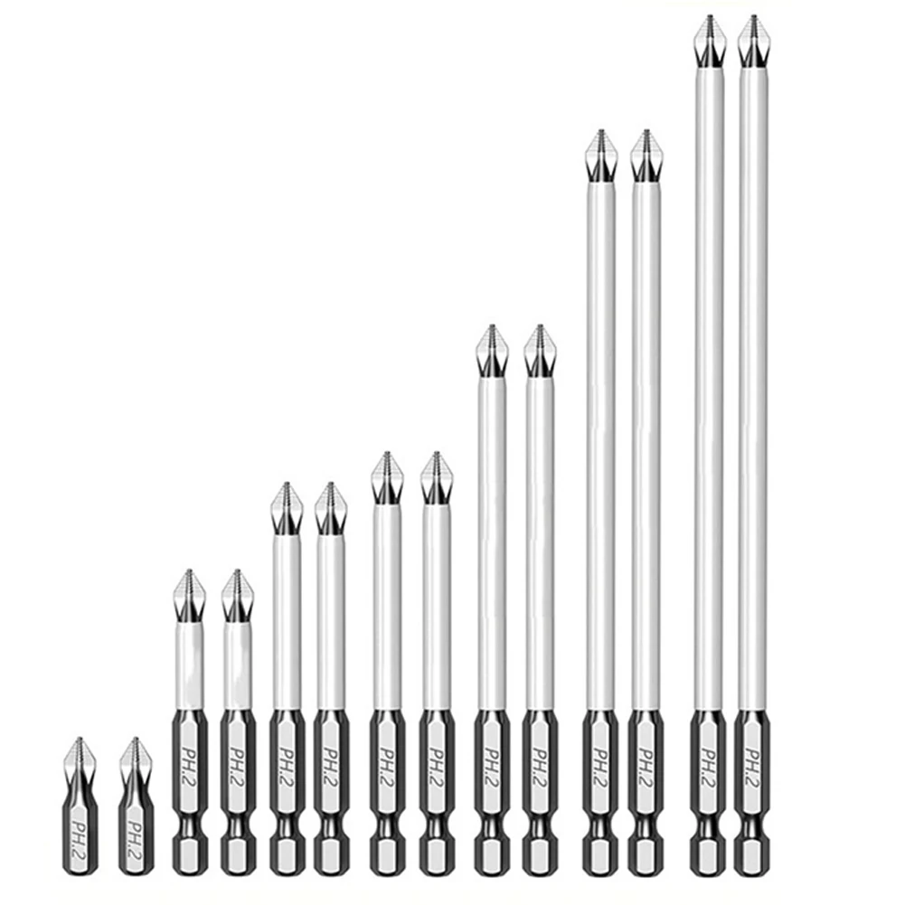 14pcs 25-150mm Magnetic Non-Slip Batch Head PH2 Cross Screwdriver Set Hex Shank Impact Bits Workshop Equipment Hand Tools
14pcs 25-150mm Magnetic Non-Slip Batch Head PH2 Cross Screwdriver Set Hex Shank Impact Bits Workshop Equipment Hand Tools