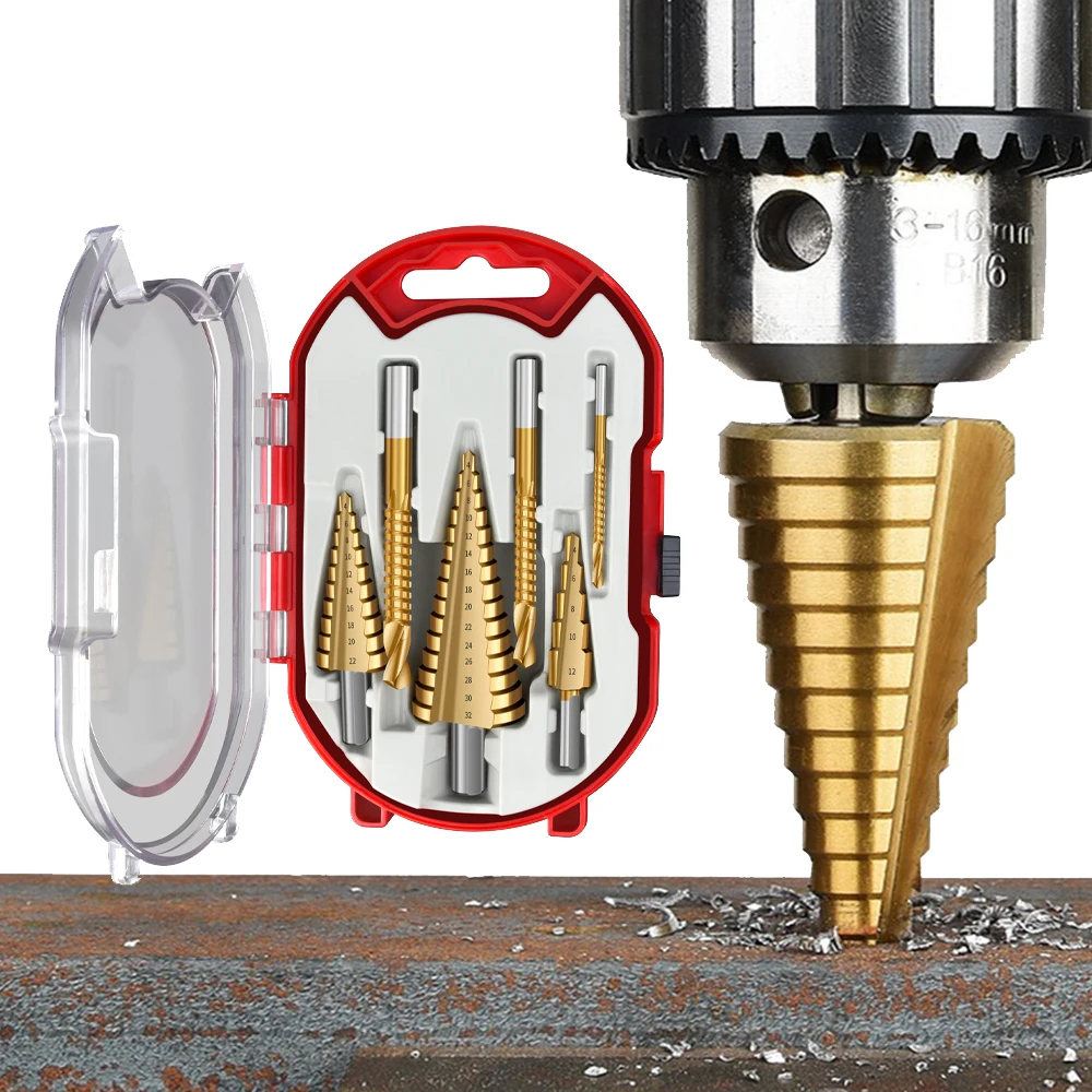 6Pcs Woodworking Drill Set Step Drill Bit Saw Drill Bit Set Titanium Milling Cutter 4-12 4-20 4-32mm 3 6 8mm
6Pcs Woodworking Drill Set Step Drill Bit Saw Drill Bit Set Titanium Milling Cutter 4-12 4-20 4-32mm 3 6 8mm