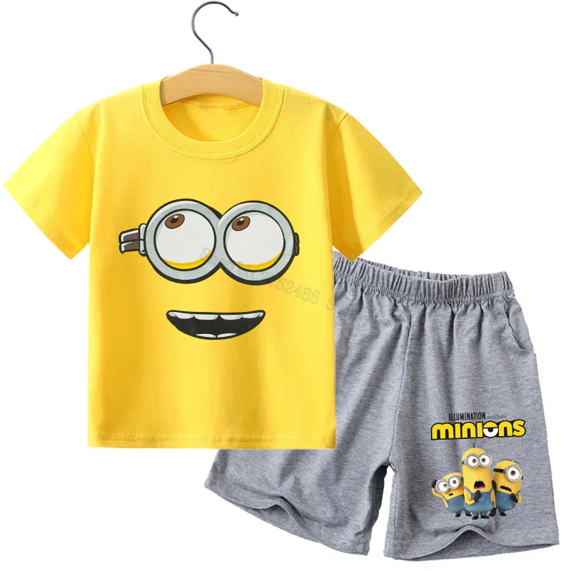 Футболка Minionses, брюки, костюм из аниме «Гадкий я 4», комплекты детской одежды, шорты, летняя одежда, модные наряды
Футболка Minionses, брюки, костюм из аниме «Гадкий я 4», комплекты детской одежды, шорты, летняя одежда, модные наряды