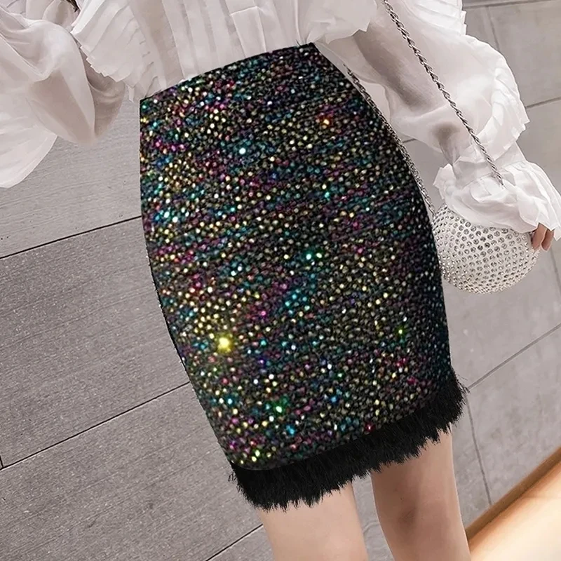 2024 New Stylish Spring Elastic Sequin Short Skirt For Women Clothing Autumn Winter Slim A-line Skirts Woman Fur Tassel Skirt 95
2024 New Stylish Spring Elastic Sequin Short Skirt For Women Clothing Autumn Winter Slim A-line Skirts Woman Fur Tassel Skirt 95