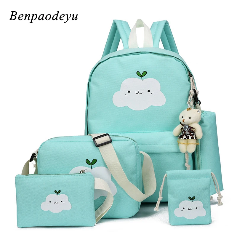 5 Pcs Set Fashion Backpack Girls Canvas Backpacks Casual Children School Bags Ladies Knapsack for Teenagers Girls School Bags
5 Pcs Set Fashion Backpack Girls Canvas Backpacks Casual Children School Bags Ladies Knapsack for Teenagers Girls School Bags