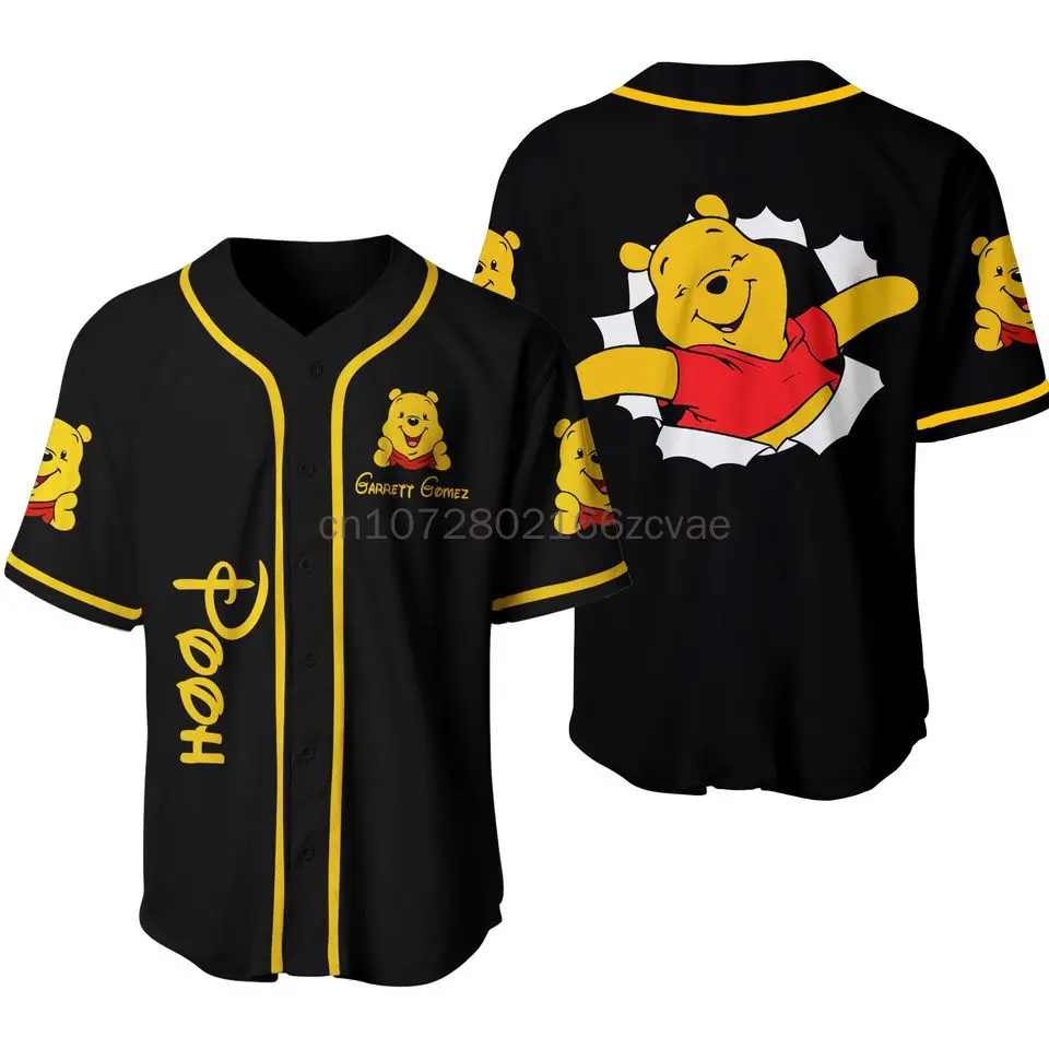Disney Winnie the Pooh Baseball Jersey Casual Mens Women Button Up Short Sleeve Jersey Disney Baseball Jersey Fashion Top
Disney Winnie the Pooh Baseball Jersey Casual Mens Women Button Up Short Sleeve Jersey Disney Baseball Jersey Fashion Top