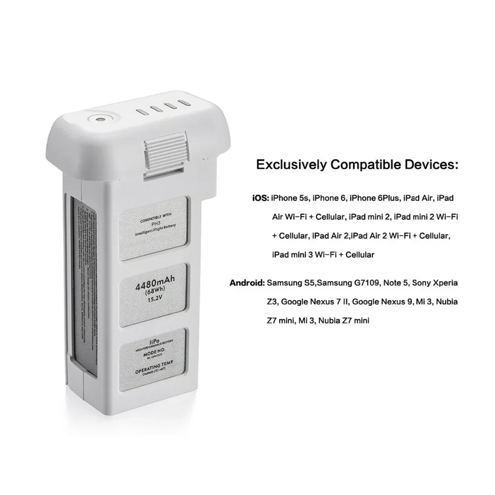 Используется для четырех аккумуляторов DJI Phantom 3
Используется для четырех аккумуляторов DJI Phantom 3