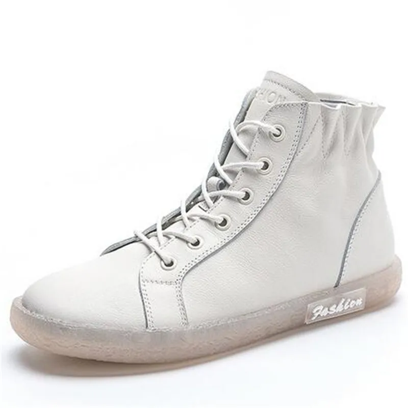 2022 New Fashion Full Genuine Leather Shoes Flat Beef Tendon Soft Bottom High-top Women Sneaker Ankle Boots Casual Shoes
2022 New Fashion Full Genuine Leather Shoes Flat Beef Tendon Soft Bottom High-top Women Sneaker Ankle Boots Casual Shoes