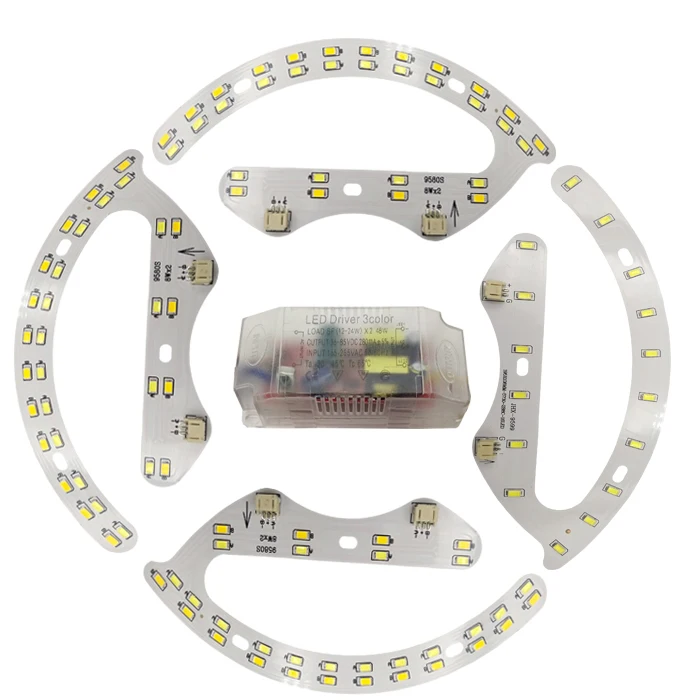 

16W 24W 32W 40W 28/32/39/47mm OD Warm Yellow White Wick ARC Fan-Shaped Light Source Chip SMT SMD LED Base Bulb Lamp Bead Emitter