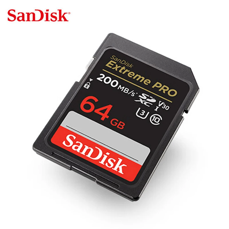 

SanDisk Extreme PRO 200MB/s SD Card 64GB 128GB Flash Memory Card 32GB 256GB 512GB 1TB 4K SDHC SDXC Full HD Video C10 U3