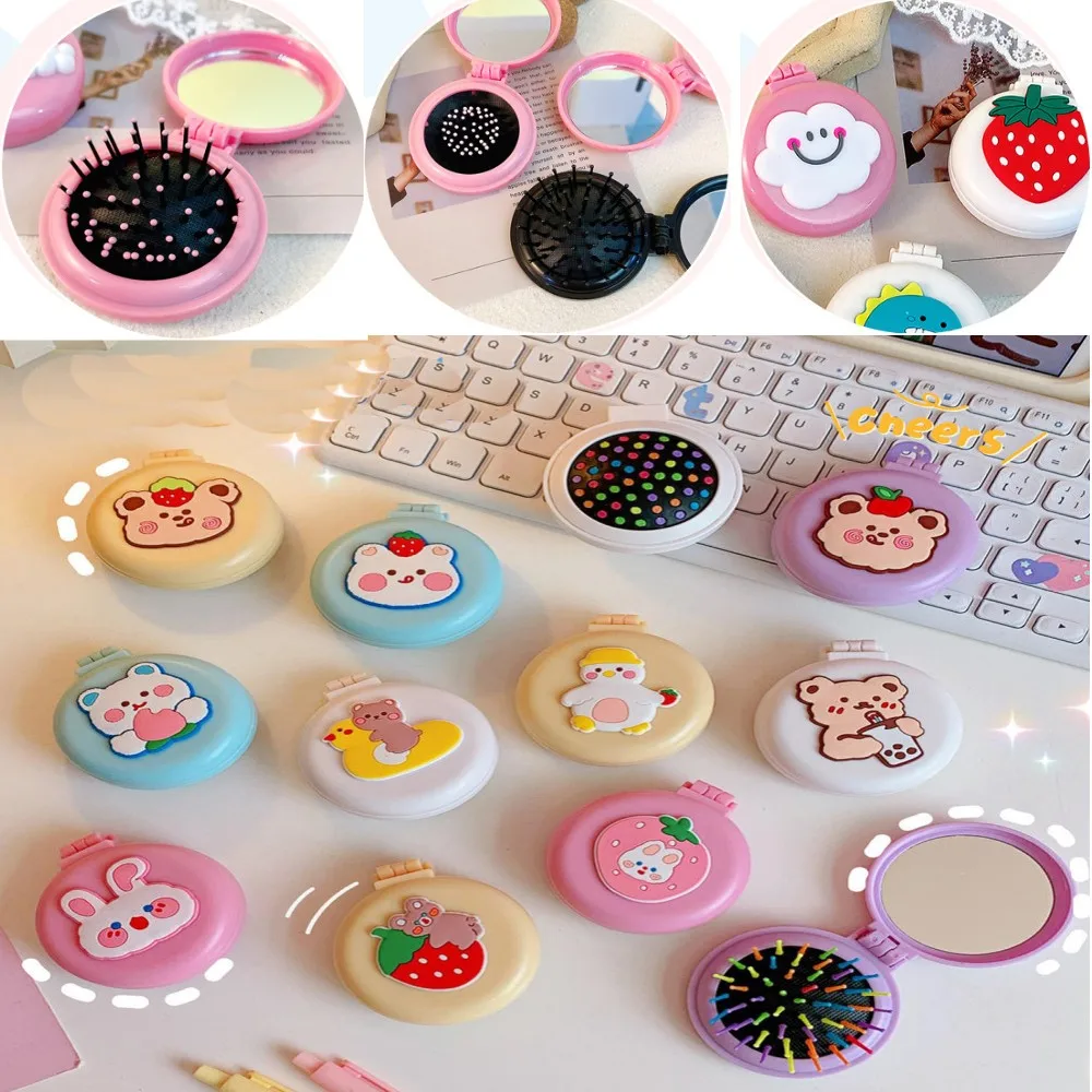 20 Colors Portable Cute Round Pocket Comb Small Travel Airbag Massage Folding Comb Girl Comb With Mirror Styling Tool
20 Colors Portable Cute Round Pocket Comb Small Travel Airbag Massage Folding Comb Girl Comb With Mirror Styling Tool