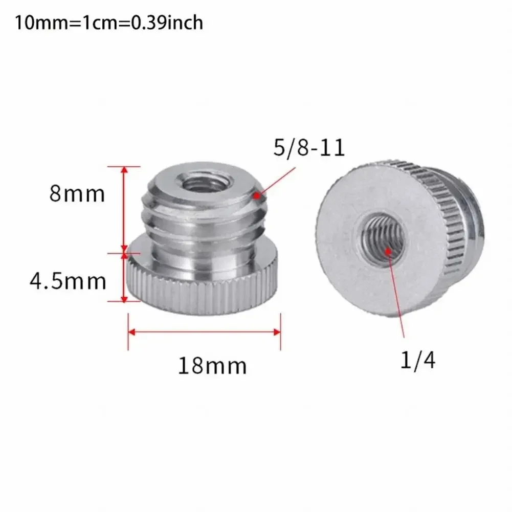 5/8 Inch Male To 1/4 Inch Female Mic Screw Tripod Stand Threaded Adapter Smooth Aluminum Alloy Leveler Accessories
5/8 Inch Male To 1/4 Inch Female Mic Screw Tripod Stand Threaded Adapter Smooth Aluminum Alloy Leveler Accessories