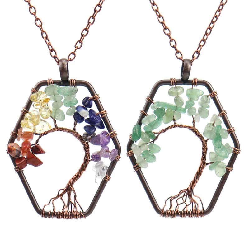 Vintage Natural Crystal Gravel Tree Of Life Fortune Tree Healthy Reiki Necklace Handmade Copper Wire Wrap Crystal Choker Womens
Vintage Natural Crystal Gravel Tree Of Life Fortune Tree Healthy Reiki Necklace Handmade Copper Wire Wrap Crystal Choker Womens