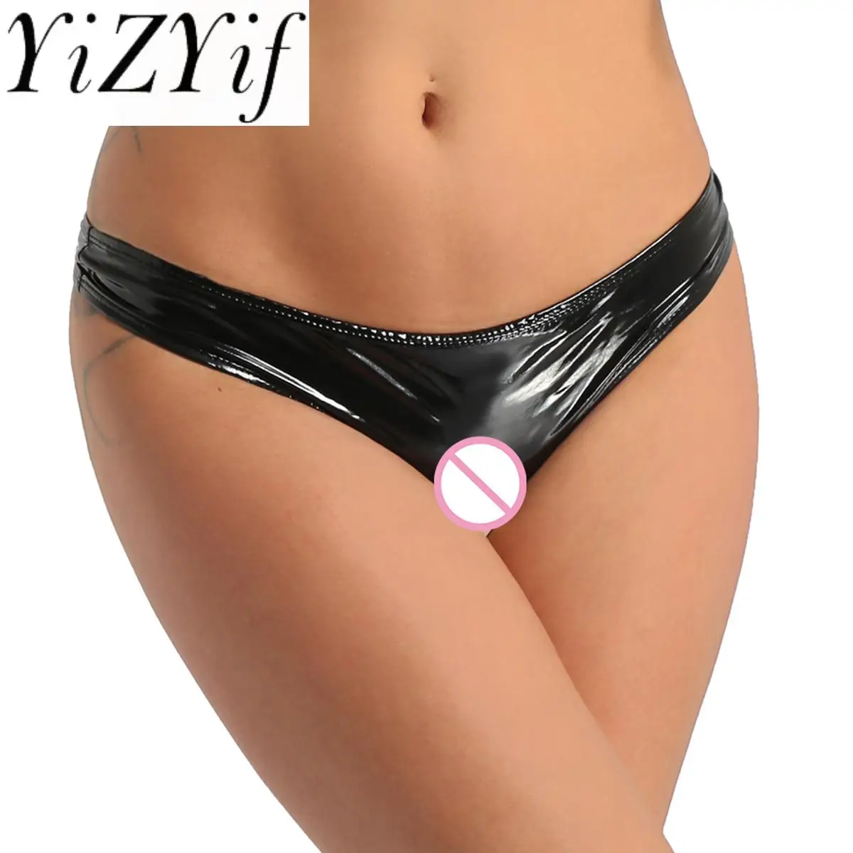 #S-4XL Womens Lingerie Wet Look Patent Leather Open Crotch High Cut Mini Briefs Underwear
#S-4XL Womens Lingerie Wet Look Patent Leather Open Crotch High Cut Mini Briefs Underwear