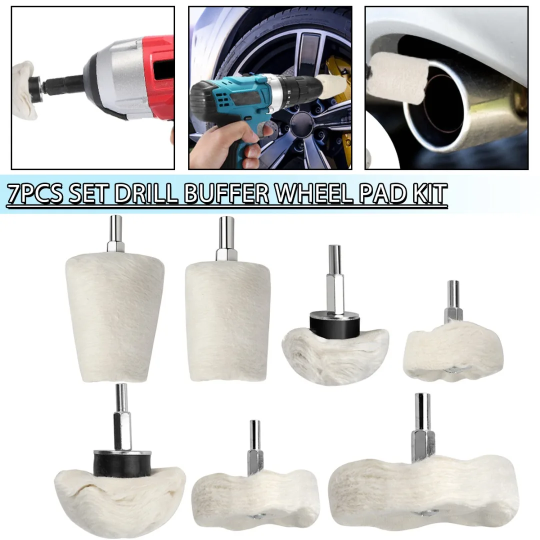 7pcs Polishing Pad Buffing Wheel Kit Car Polishing Buffing Pads Polisher Aluminum Alloy Stainless Steel Mop Wheel Drill Kit
7pcs Polishing Pad Buffing Wheel Kit Car Polishing Buffing Pads Polisher Aluminum Alloy Stainless Steel Mop Wheel Drill Kit