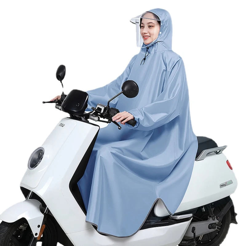 

Oxford Sleeved Poncho Long One-piece Single Fashion Raincoat Electric Car Battery Car Motorcycle Raincoat