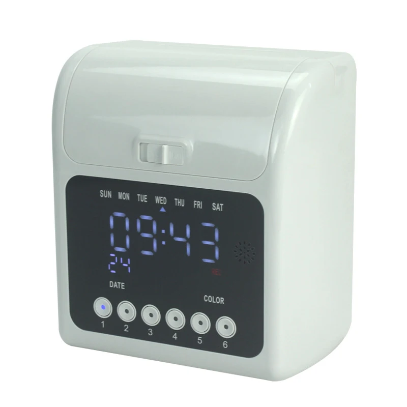 

English attendance machine cross-border clock clock paper card clock machine microcomputer card entry and exit sign-in 158L