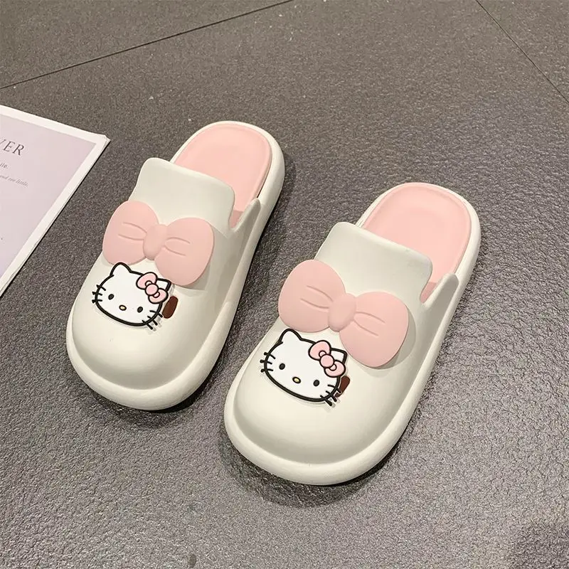 Сандалии Kawaii Sanrio Hello Kittys, летняя пляжная обувь с бантом из мультфильма, домашняя обувь, мягкие Нескользящие, устойчивые к запаху, подарок
Сандалии Kawaii Sanrio Hello Kittys, летняя пляжная обувь с бантом из мультфильма, домашняя обувь, мягкие Нескользящие, устойчивые к запаху, подарок