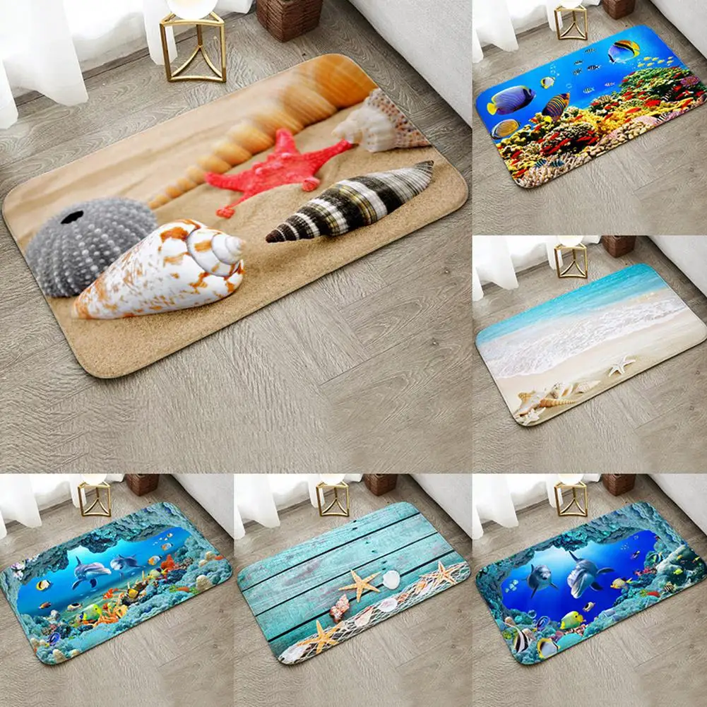 

Sea Ocean Doormat Beach Starfish Pattern Anti-Slip Kitchen Outdoor Room Door Rug Living Floor Carpet Mat Doormat Mat Flanne X7Z6