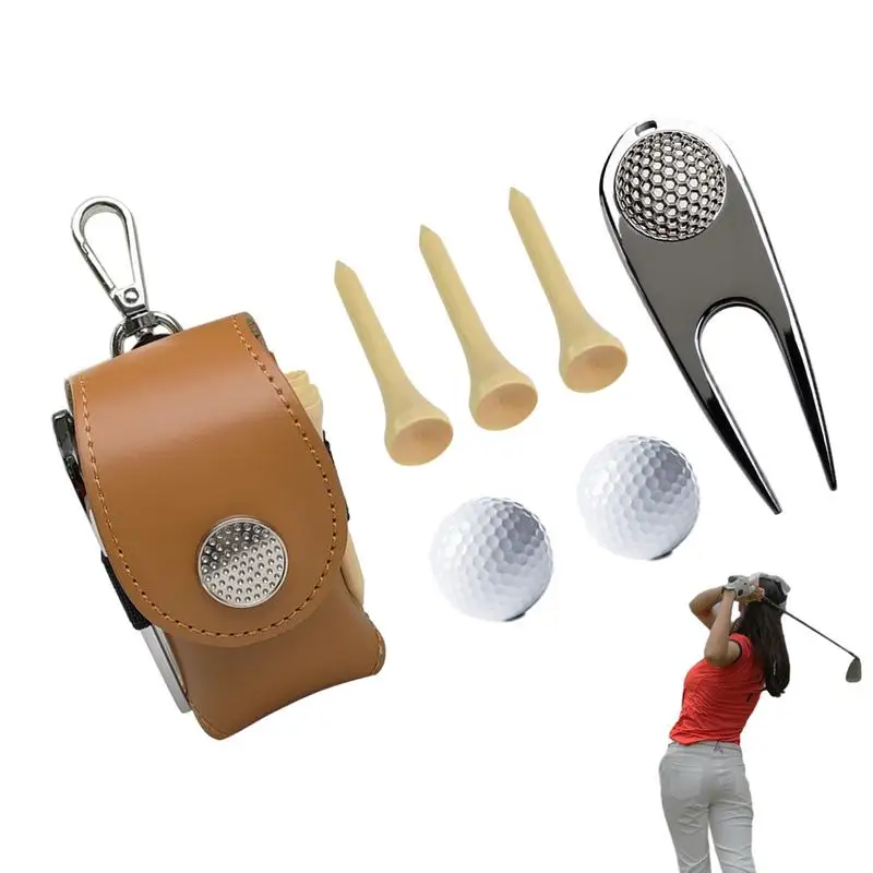 PU Golf Ball Bag golf Bag Pouch Bucket Hat Shape Golf Bag with 3 Golf Tees Small Waist Storage Pack with Metal Buckle
PU Golf Ball Bag golf Bag Pouch Bucket Hat Shape Golf Bag with 3 Golf Tees Small Waist Storage Pack with Metal Buckle